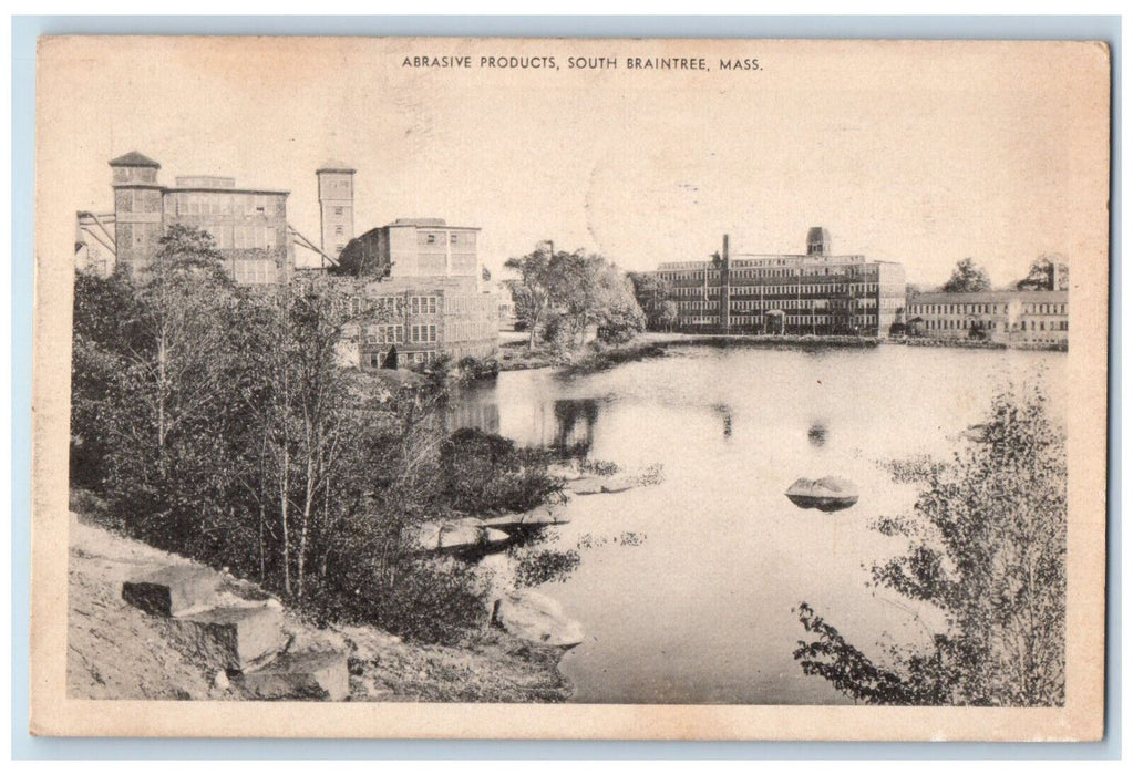 1950 Abrasive Products South Braintree Massachusetts MA Posted Vintage Postcard