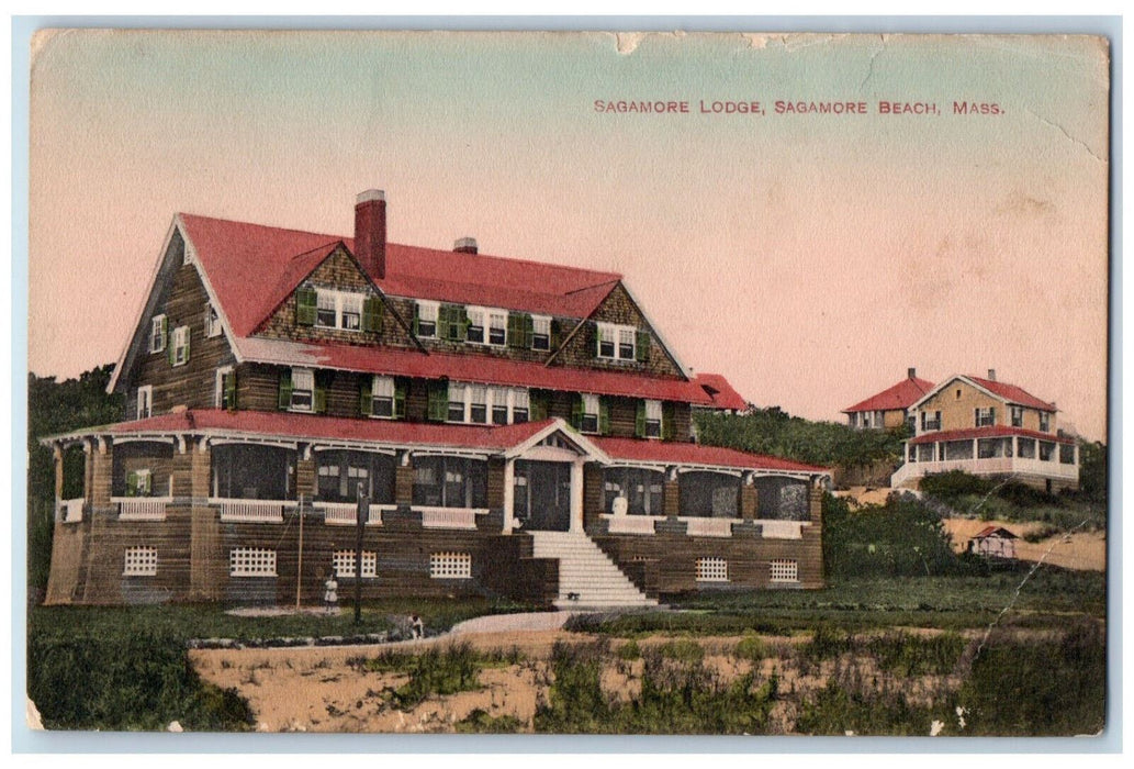 1914 Sagamore Lodge Sagamore Beach Massachusetts MA HA Dickerman & Son Postcard