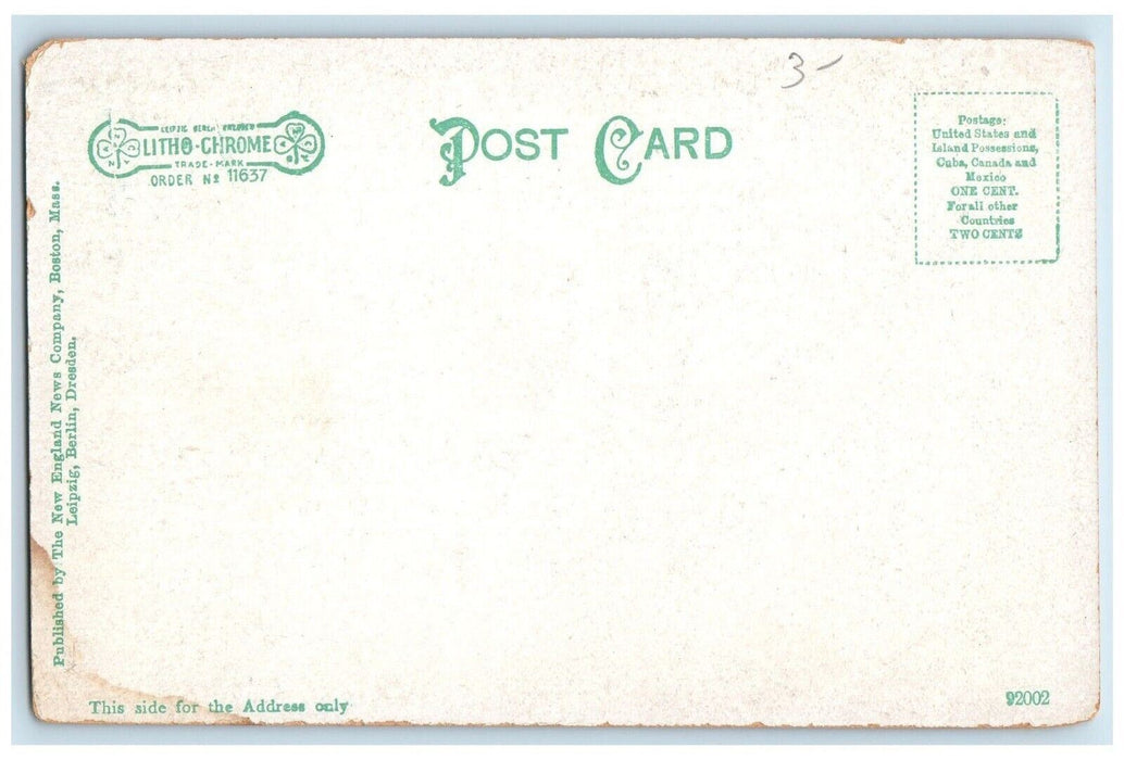 c1905 Baptist Church Street View Woburn Massachusetts MA Antique Postcard