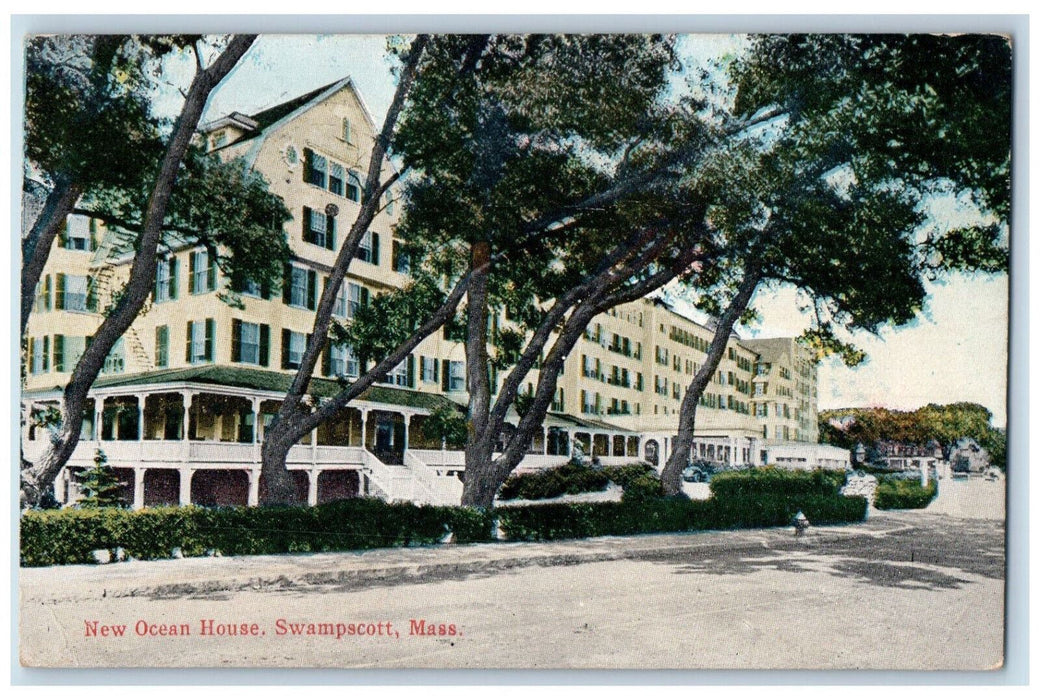 1921 New Ocean House Swampscott Massachusetts MA Posted Antique Postcard