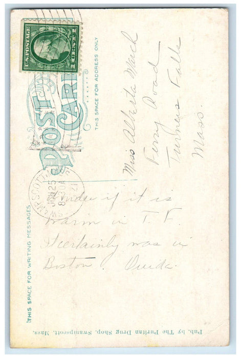 1921 New Ocean House Swampscott Massachusetts MA Posted Antique Postcard