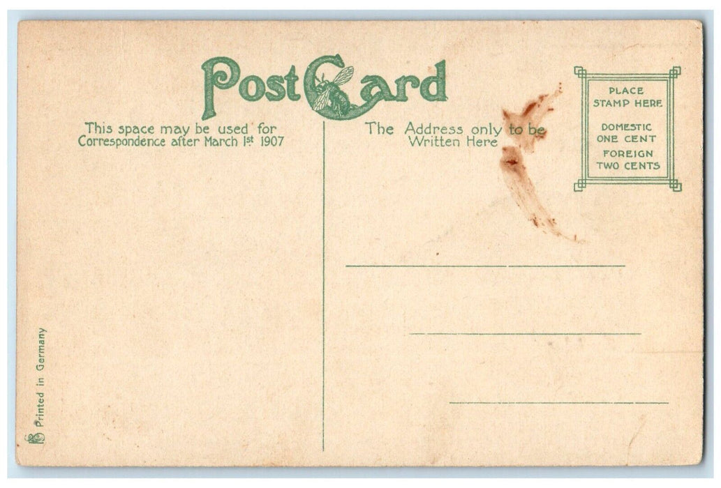 c1910's City Hall Building Clock Tower Winchester Massachusetts MA Postcard