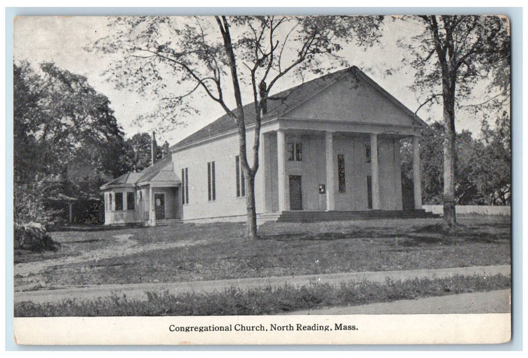 c1940's Congregational Church North Reading Massachusetts MA Unposted Postcard