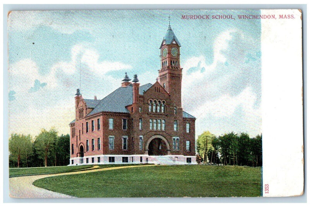 c1905 Murdock School Building Winchendon Massachusetts MA Antique Postcard