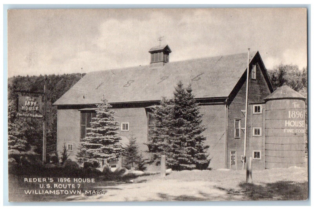 Reder's 1896 House U.S. Route 7 Williamstown Massachusetts MA Vintage Postcard