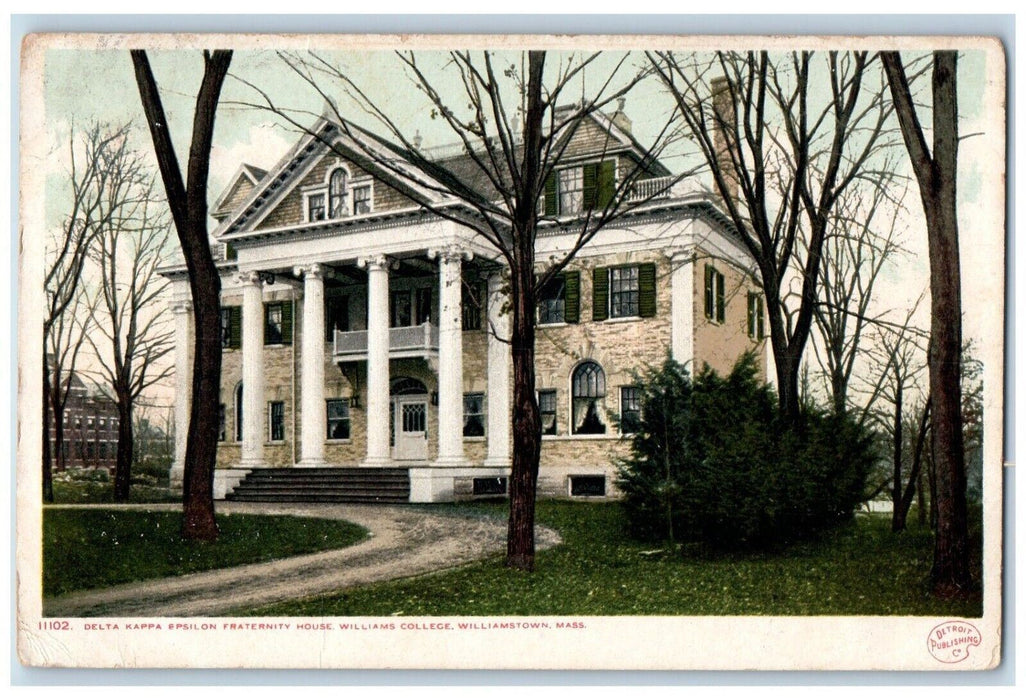 1907 Delpa Kappa Epsilon Fraternity House Williams College Phostint Postcard
