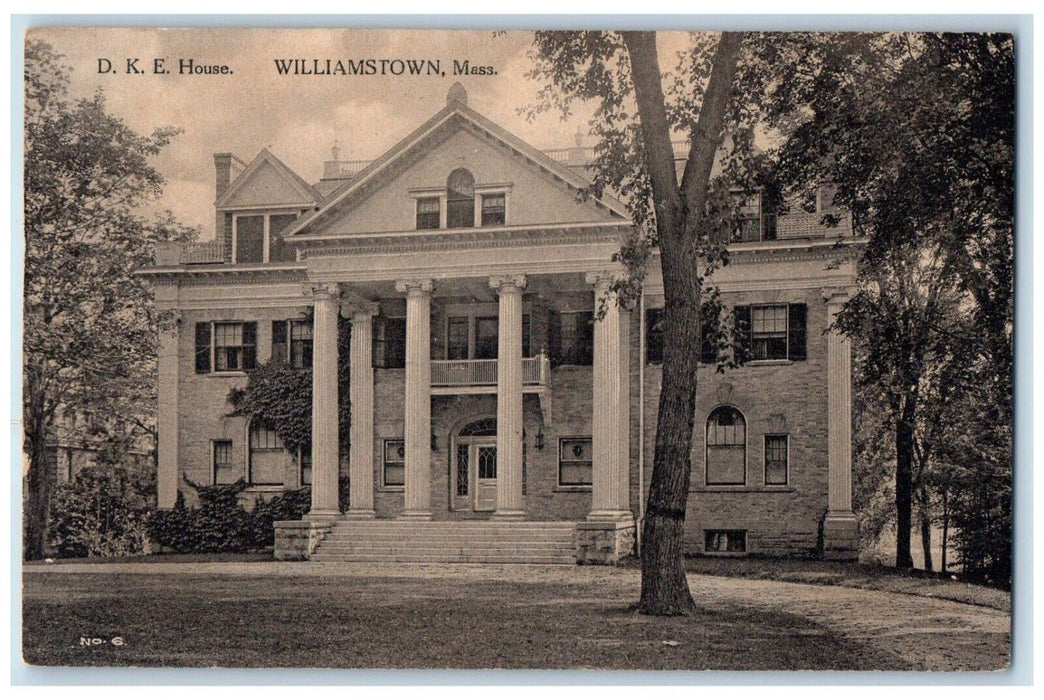 c1910's D. K. E. House Williamstown Massachusetts MA Unposted Antique Postcard