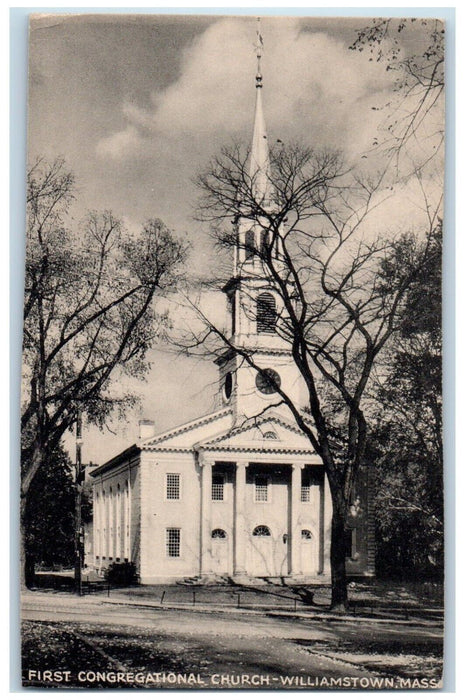 First Congregational Church Williamstown Massachusetts MA Vintage Postcard