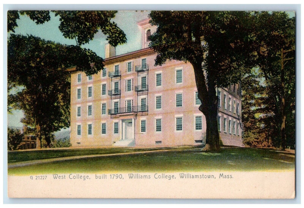 c1905 West College Williams College Williamstown Massachusetts MA Postcard