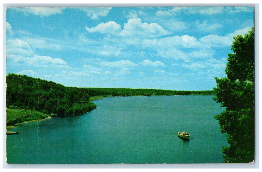 1957 Quabbin Reservoir Central Western Section Massachusetts MA Postcard