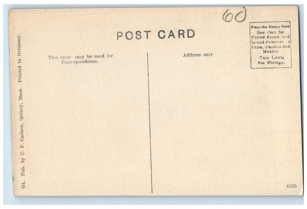 c1910 Dorothy Q. House Quincy Massachusetts MA Antique Unposted Postcard