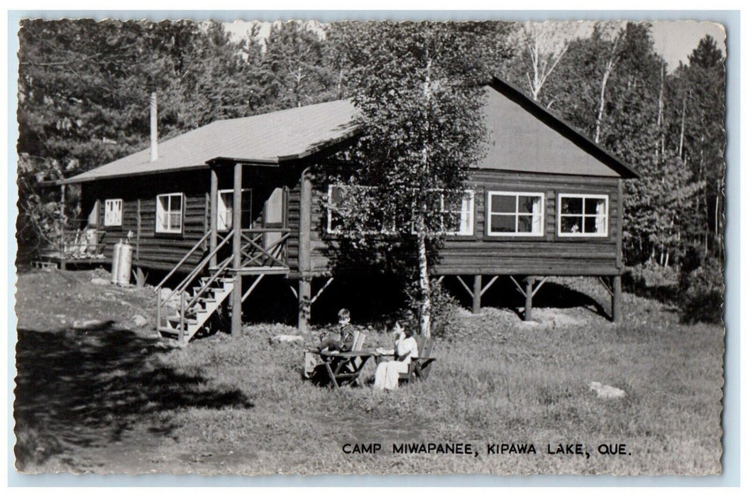 Camp Miwapanee Kipawa Lake Quebec Canada, House Children  RPPC Photo Postcard