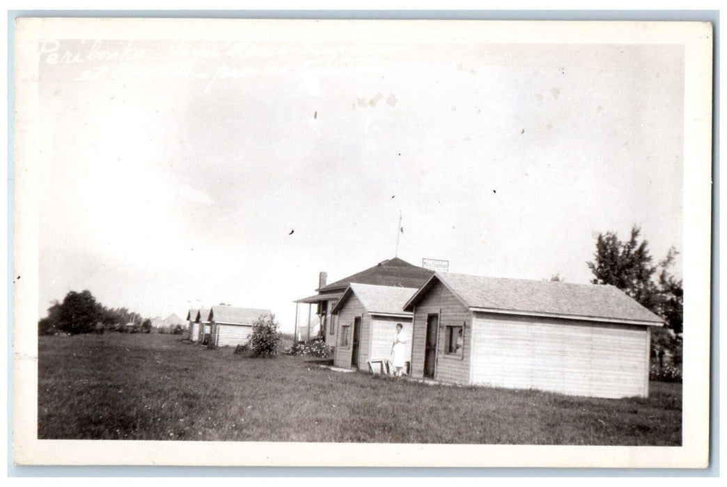 c1940's Maria Chapdelaine Cabins Peribonka Quebec Canada RPPC Photo Postcard