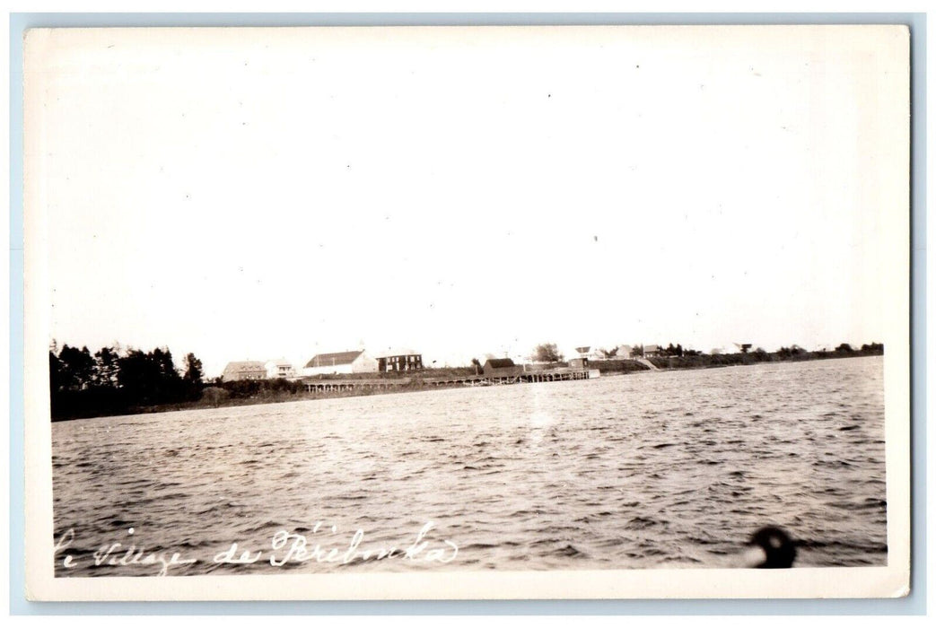 c1940's Le Village De Peribonka Quebec Canada RPPC Photo Vintage Postcard