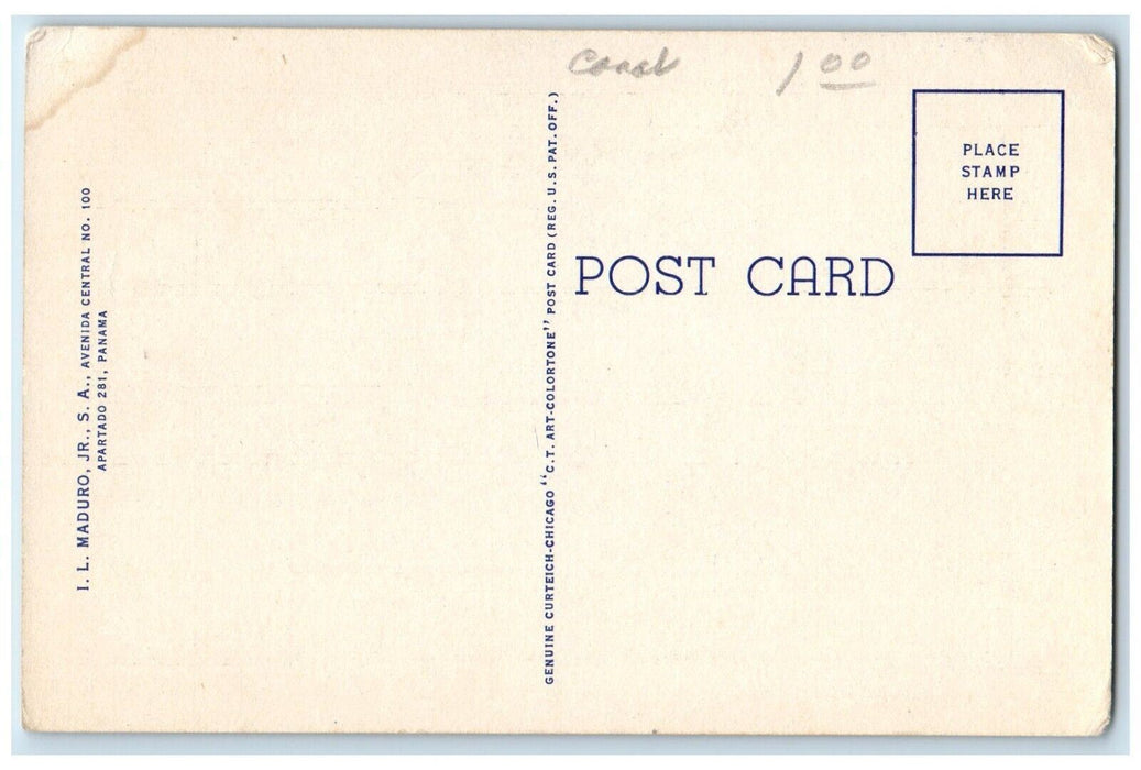 1940 Avenida Roosevelt Balboa Zona Del Canal Roosevelt Avenue Panama Postcard