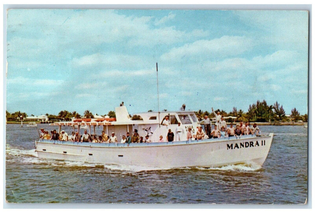 Mandra || Deep Sea Drift Fishing Boat Fort Lauderdale Hollywood FL Postcard