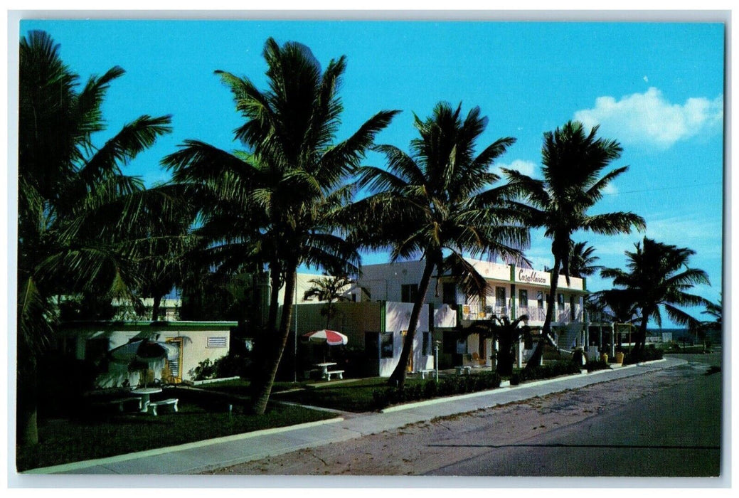 c1960's Casablanca Beach Apartment Hotel Fort Lauderdale Florida FL Postcard