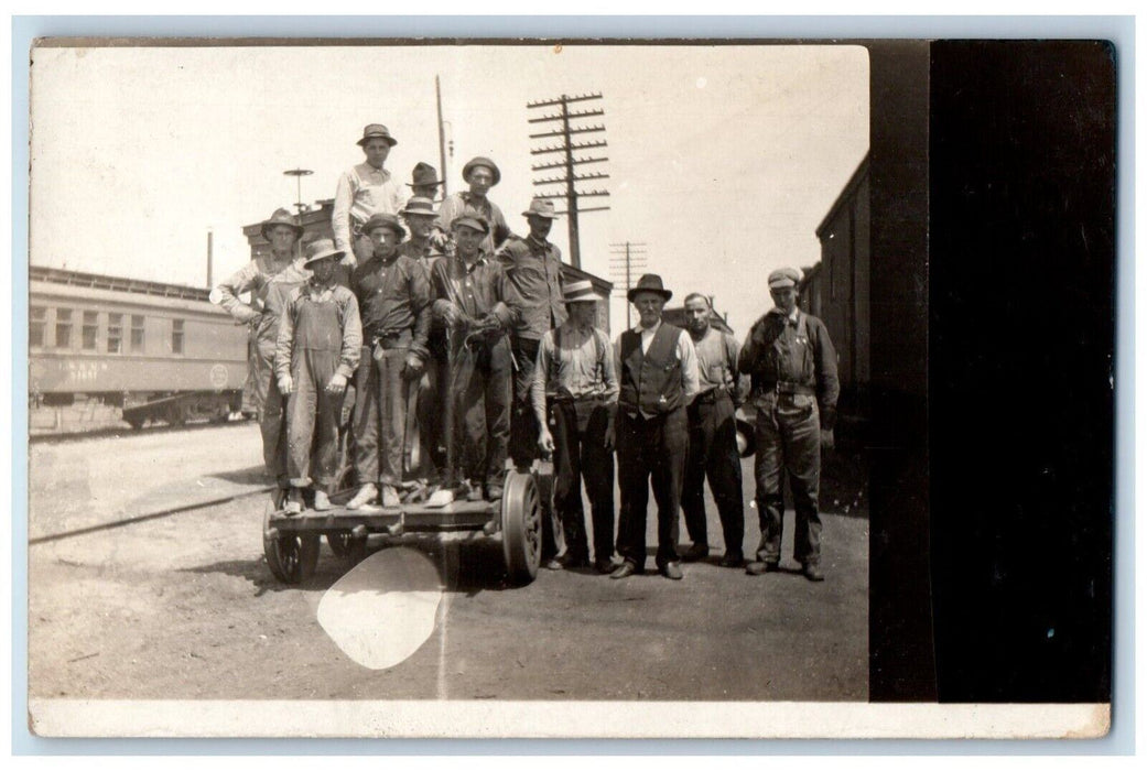 1914 Lame Shore & Michigan South Railroad Buffalo NY RPPC Photo Postcard