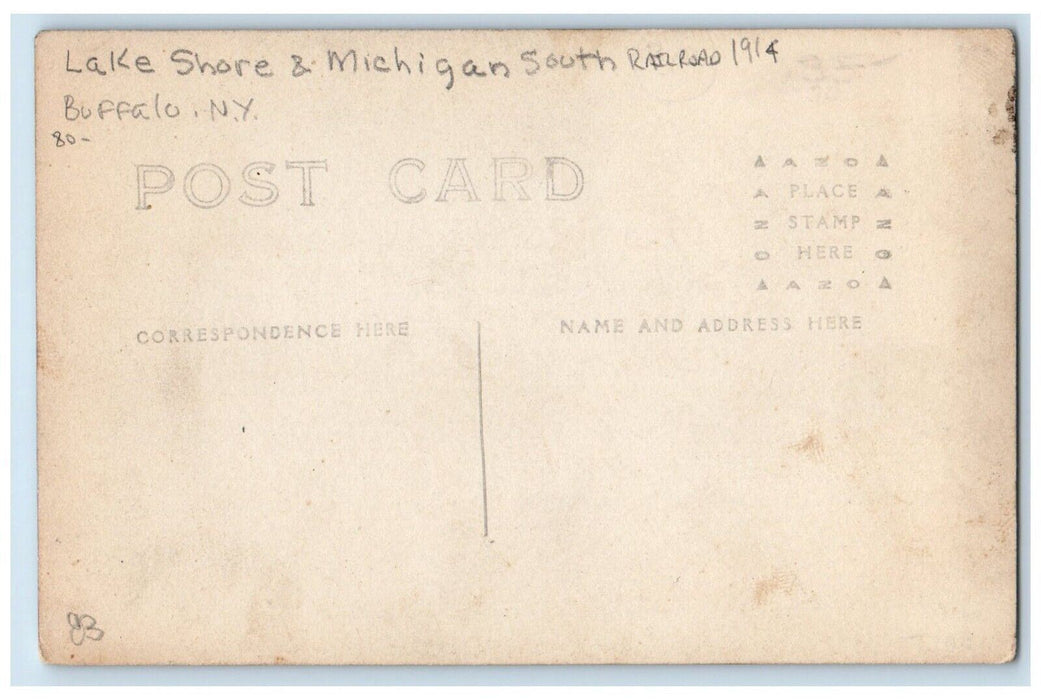 1914 Lame Shore & Michigan South Railroad Buffalo NY RPPC Photo Postcard