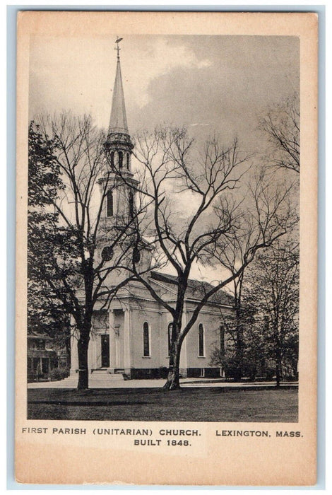 c1930's First Parish Unitarian Church Lexington Massachusetts MA Postcard