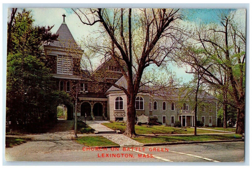 Hancock Congregational Church Battle Green Lexington Massachusetts MA Postcard