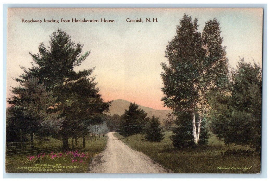 c1910 Roadway Leading From Harlakenden House Cornish New Hampshire NH Postcard