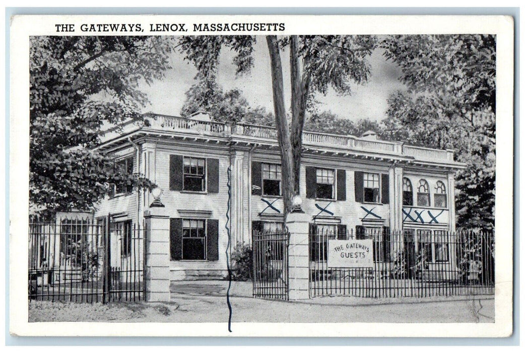 View Of The Gateway's Guest Building Lenox Massachusetts MA Vintage Postcard