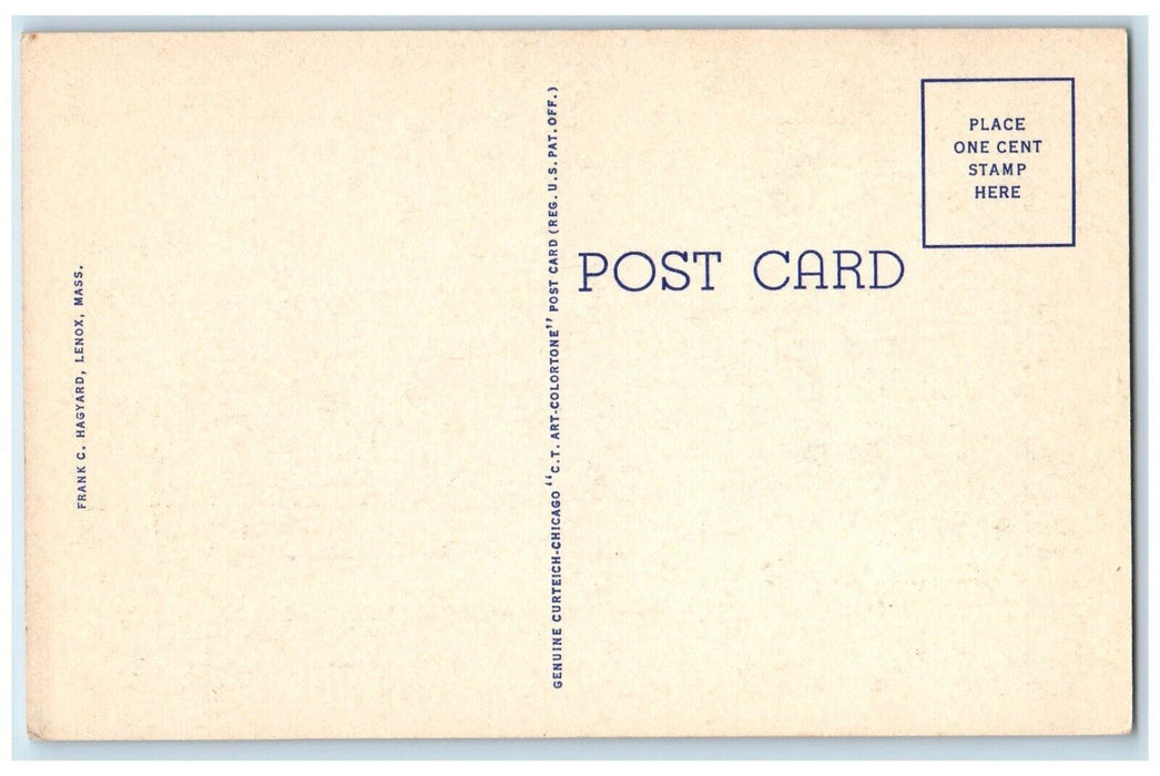 View Of ST. Martin's Hall Lenox School Massachusetts MA Vintage Postcard