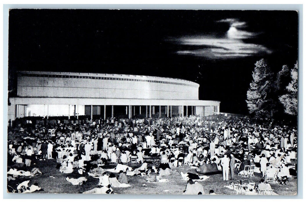 Berkshire Festival Concert Tanglewood Night View Lenox Massachusetts MA Postcard