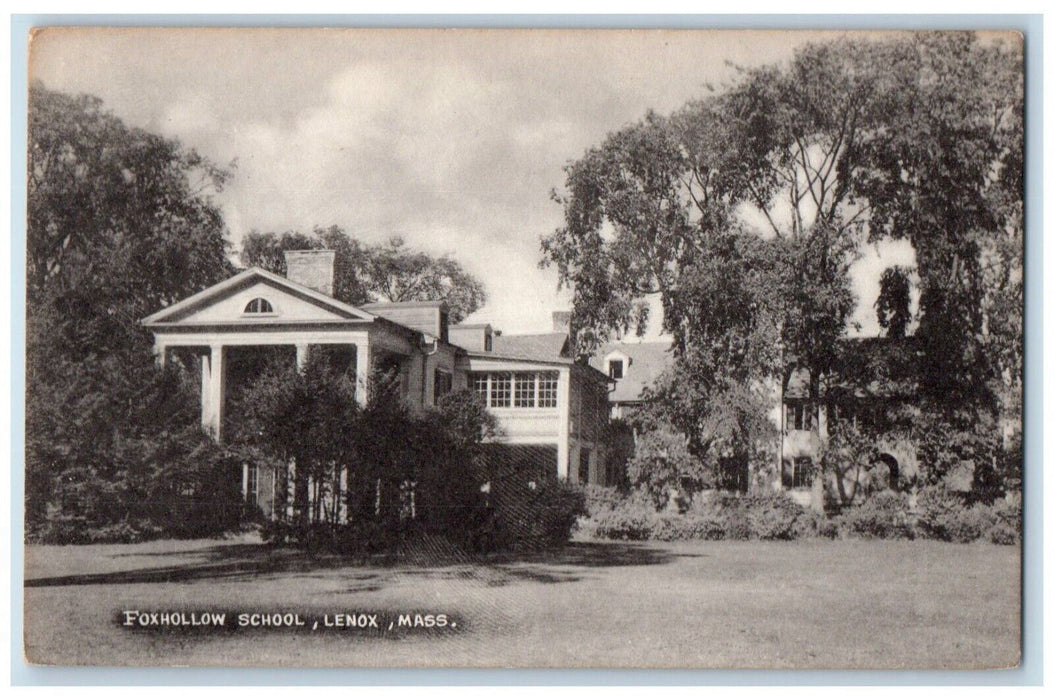 c1930's View Of Foxhollow School Lenox Massachusetts MA Vintage Postcard