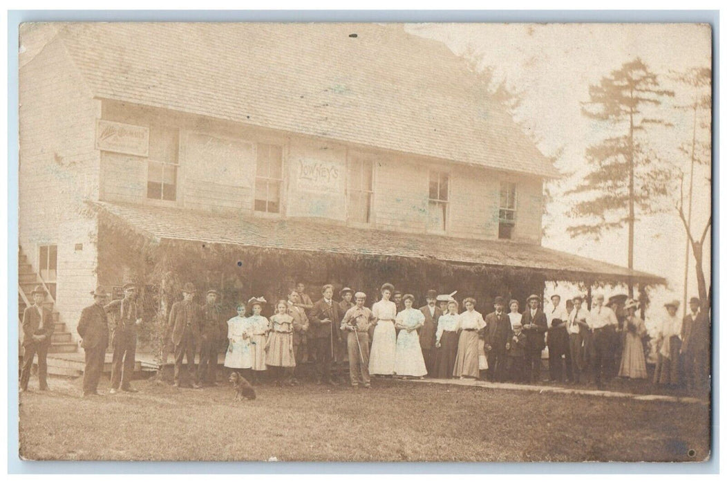 Family Gathering Lowney's Chocolate Advertising Buffalo NY RPPC Photo Postcard