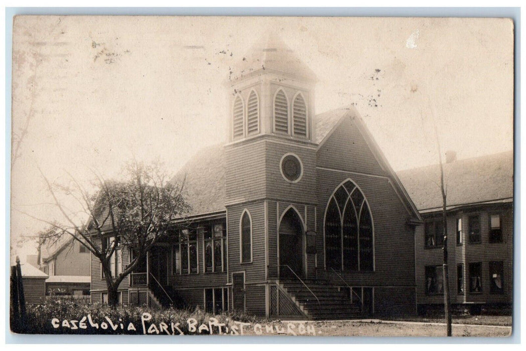 1914 Casenovia Park Baptist Church Buffalo New York NY RPPC Photo Postcard