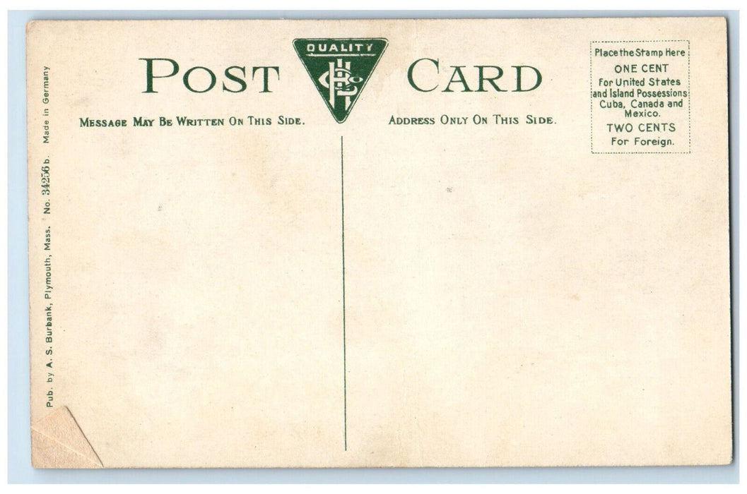 c1910 The William Crow House Oldest House in Plymouth Massachusetts MA Postcard
