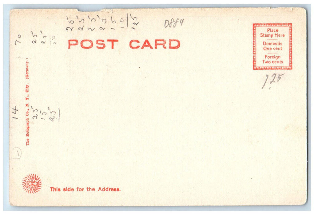 c1905 High School Plymouth Massachusetts MA Antique Unposted Postcard