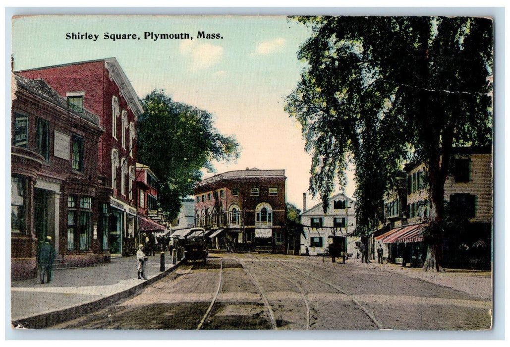 c1910 Shirley Square Plymouth Massachusetts MA Antique Unposted Postcard