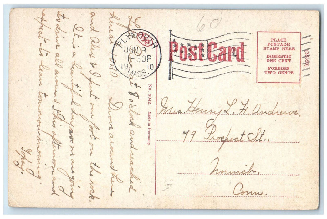 1910 Canopy over Plymouth Rock Plymouth Massachusetts MA Antique Postcard