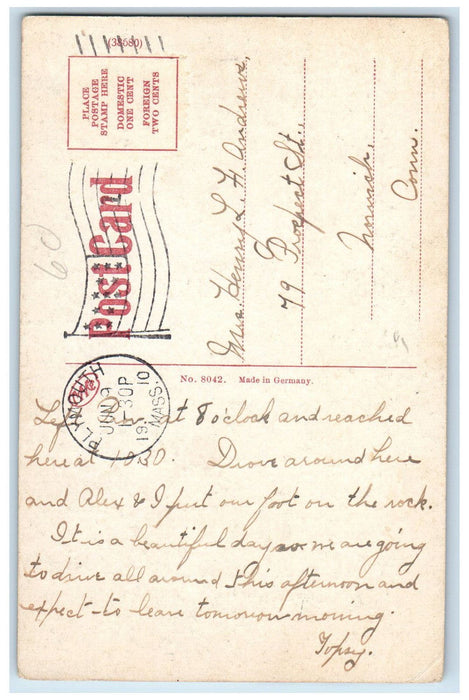 1910 Canopy over Plymouth Rock Plymouth Massachusetts MA Antique Postcard
