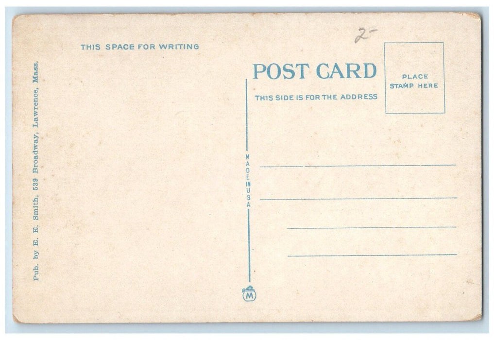 c1930's Great Dam By Moonlight Night View Lawrence Massachusetts MA Postcard