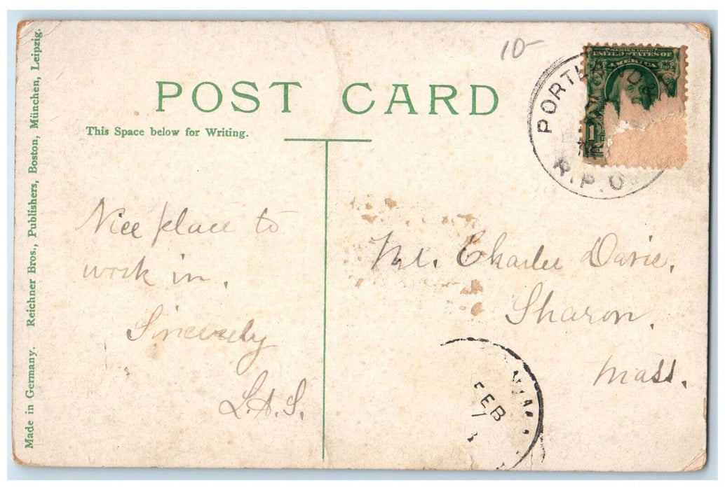 c1910's Wood Worsted Mills Scene Bridge Lawrence Massachusetts MA RPO Postcard