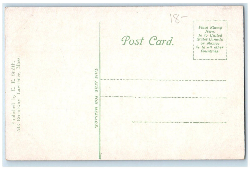 c1910's Engine House 8 Tower Hill Lawrence Massachusetts MA Antique Postcard