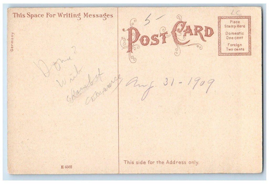 c1910's City Hall Building Horse Carriage Clock Tower Lawrence MA Postcard