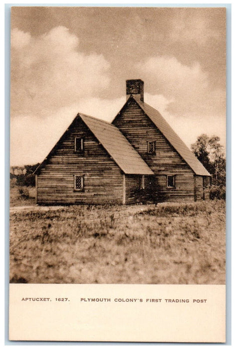 c1950's Aptucxet Plymouth Colony's First Trading Post Massachusetts MA Postcard