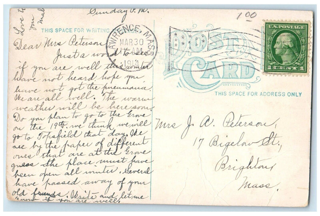 1914 Essex County Court House Building Lawrence Massachusetts MA Postcard