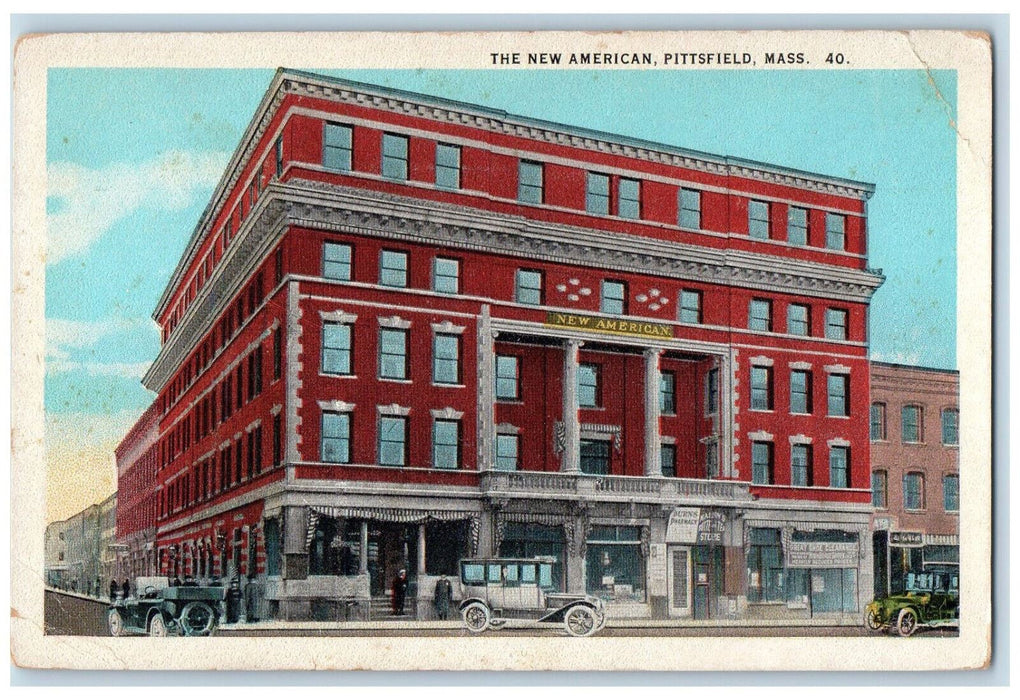 c1930's The New American Pittsfield Massachusetts MA Vintage Unposted Postcard