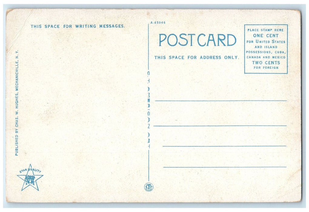 c1930's The New American Pittsfield Massachusetts MA Vintage Unposted Postcard