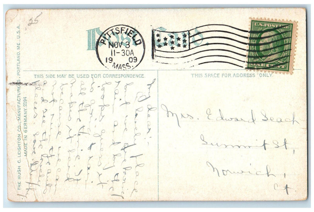 1909 Road to Pittsfield Massachusetts MA In The Berkshires Posted Postcard