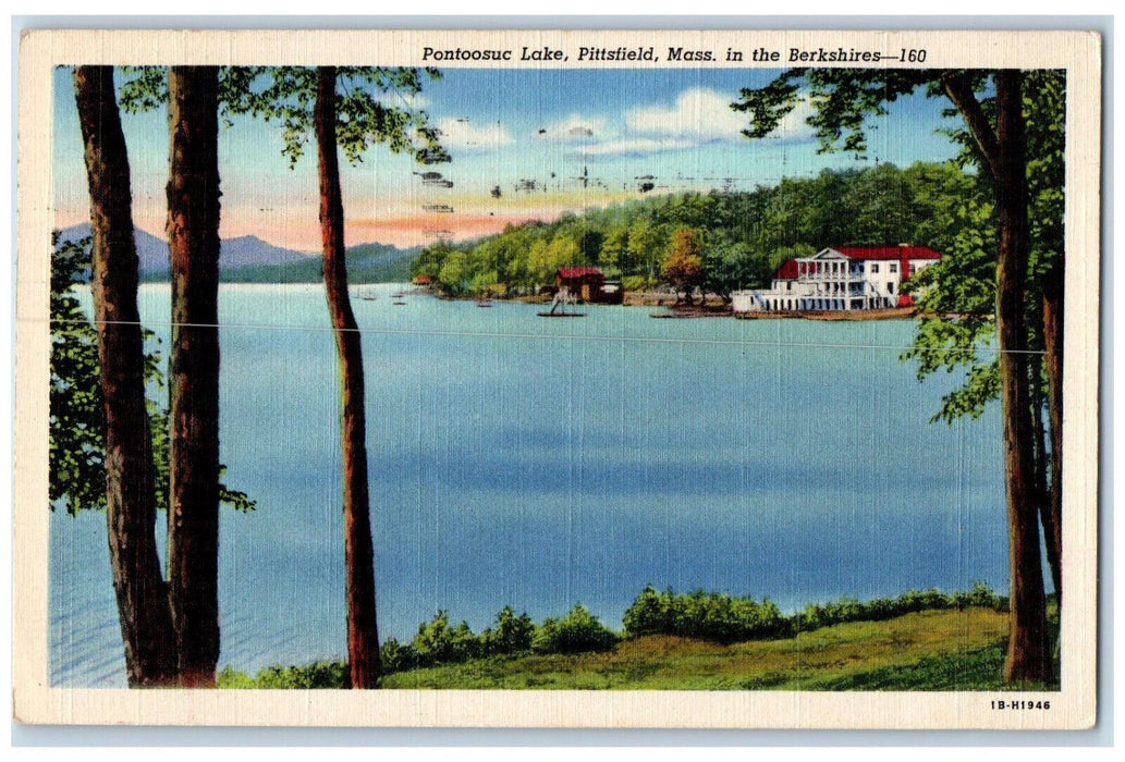 1943 Pontoosuc Lake Pittsfield Massachusetts MA In The Berkshires Postcard