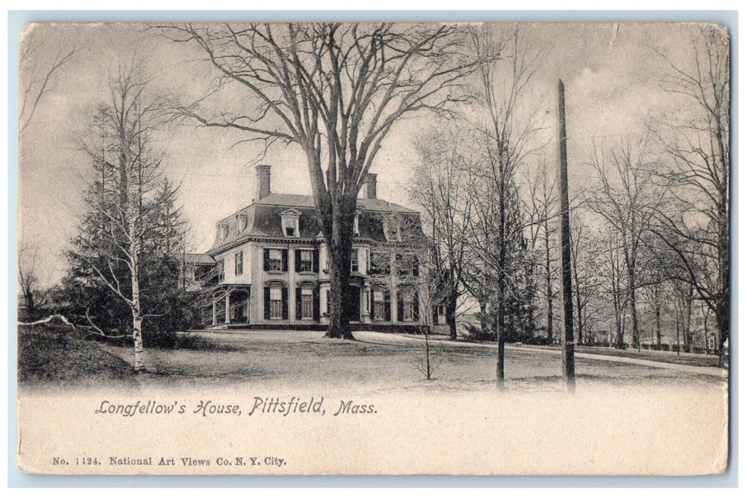 1904 Longfellow's House Pittsfield Massachusetts MA Antique Posted Postcard