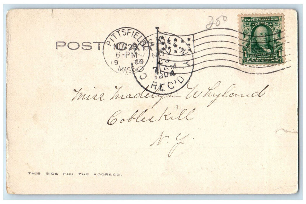 1904 Longfellow's House Pittsfield Massachusetts MA Antique Posted Postcard