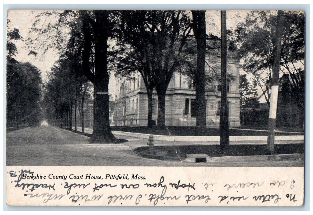 1912 Berkshire County Court House Pittsfield Massachusetts MA Postcard